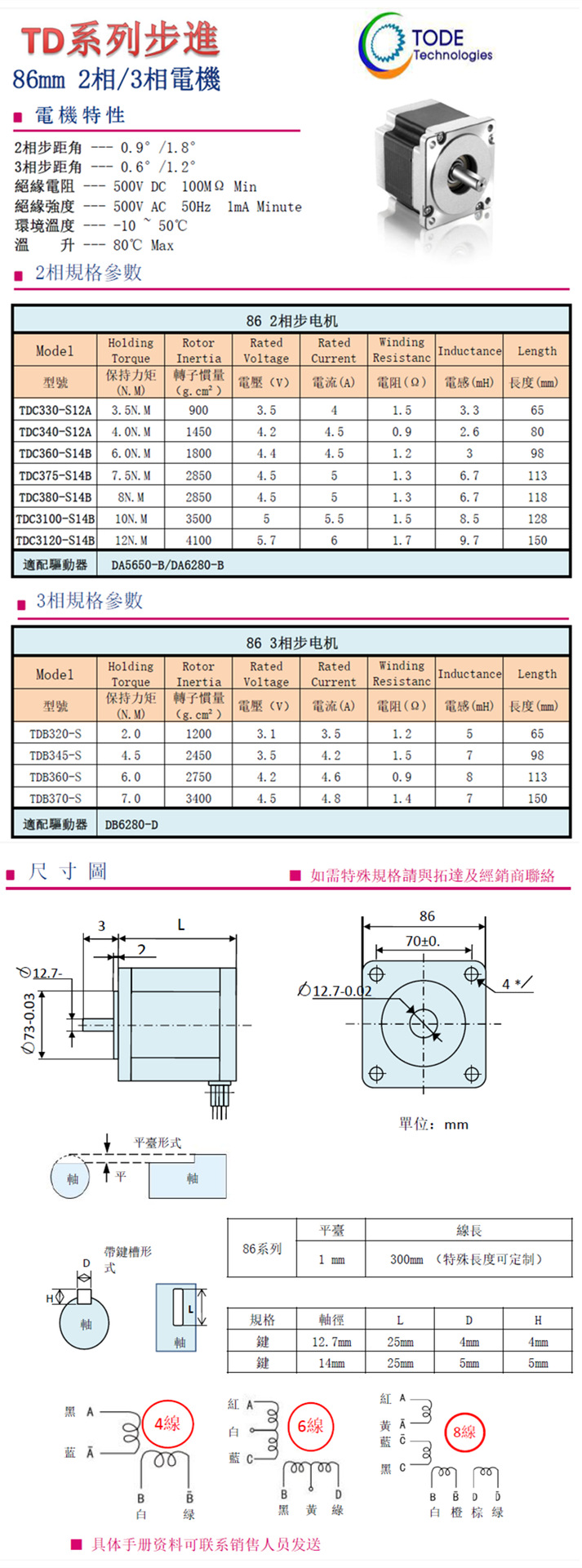 步進(jìn)電機86系列3相